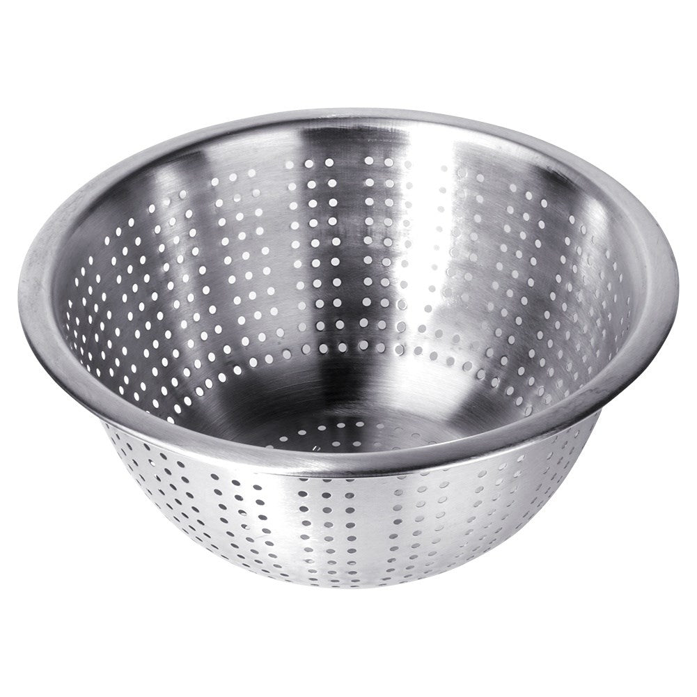 Round Colander in Stainless Steel for Rinsing and Straining