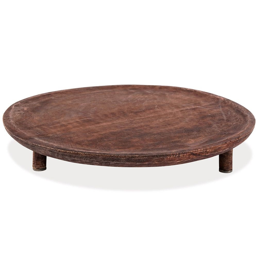 Round Cutting Board in Mango Wood for Cutting and Serving