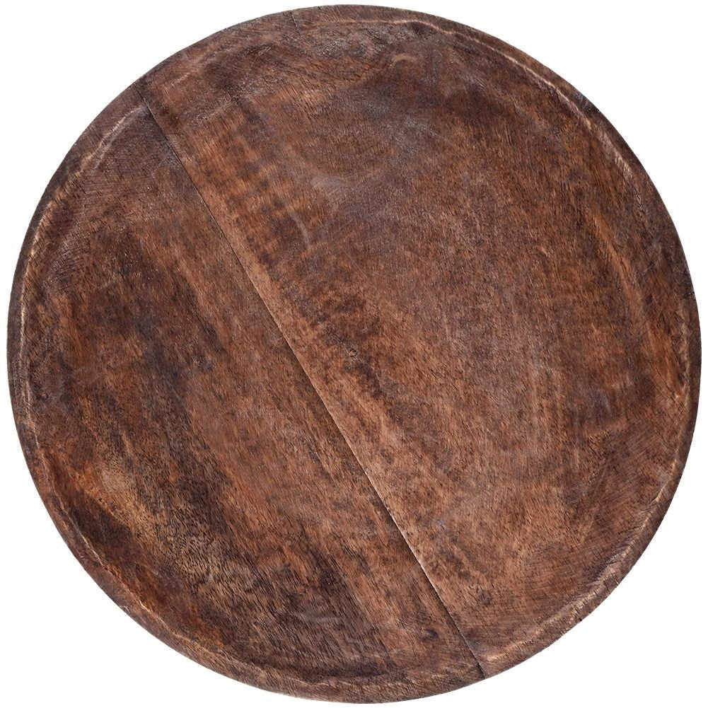 Round Cutting Board in Mango Wood for Cutting and Serving