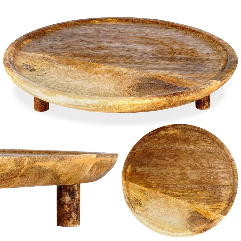 Round Cutting Board in Mango Wood for Serving and Cutting