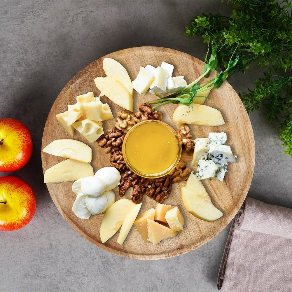 Round Cutting Board in Mango Wood for Serving and Cutting