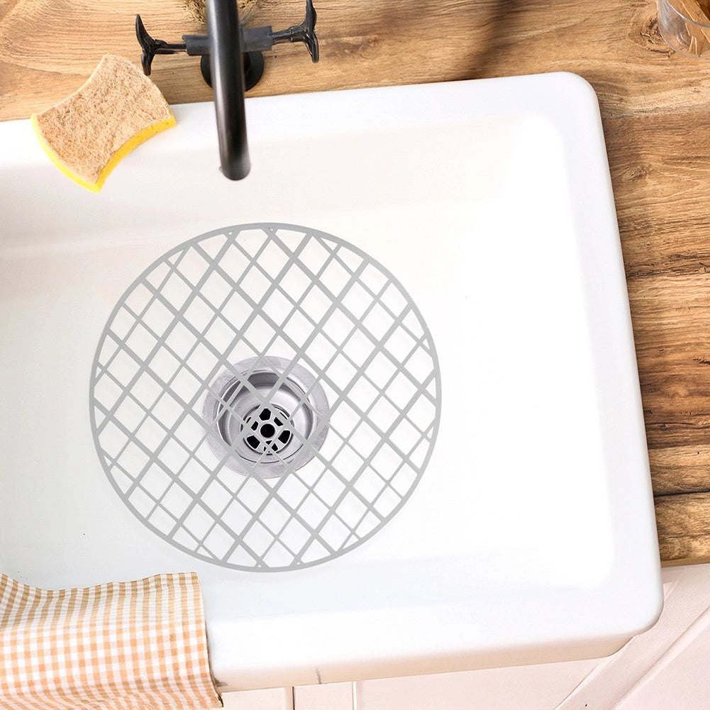Round Grey Sink Mat, 32.5 cm – Protects & Non-Slip