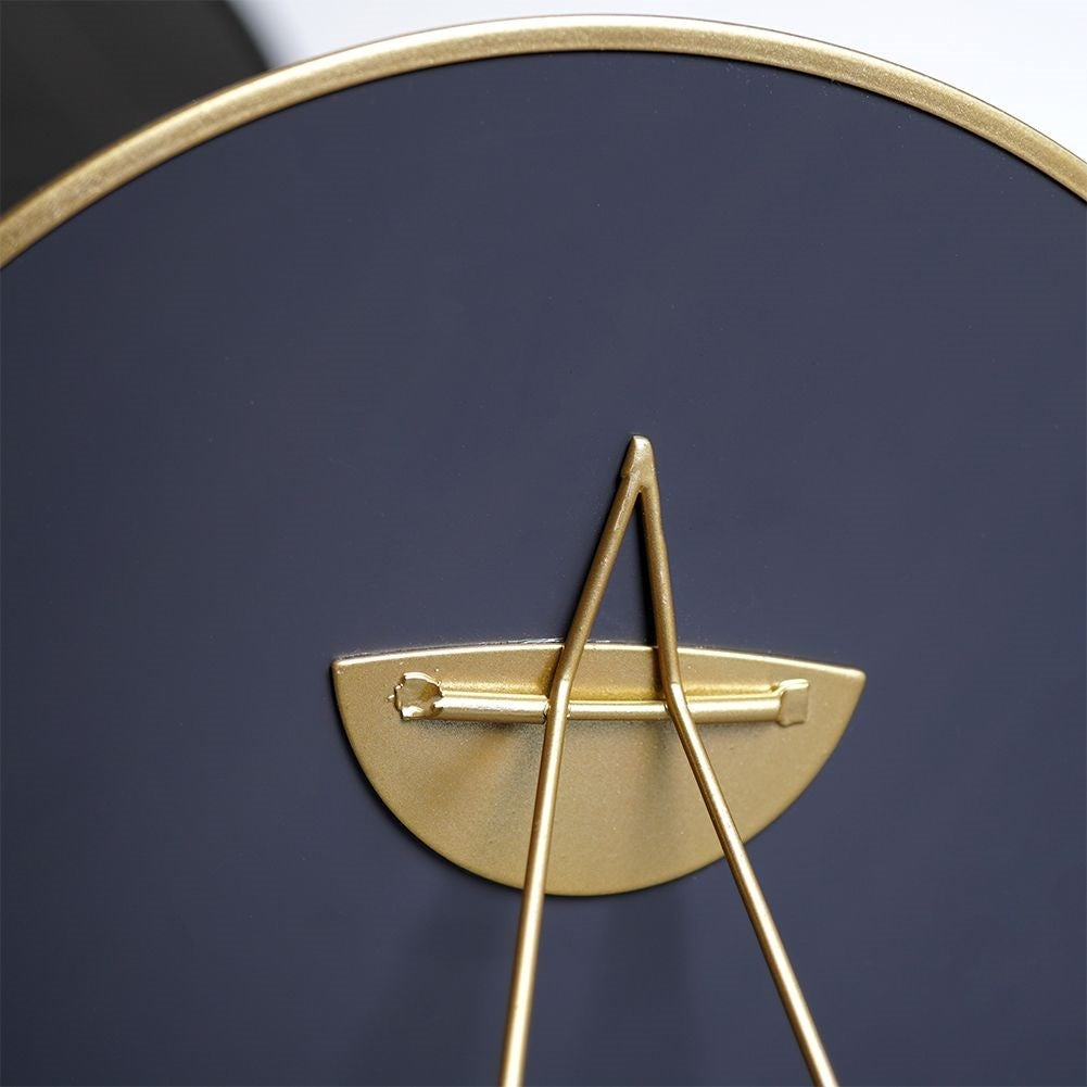 Round Make-up Mirror with Stand in Elegant Golden Color