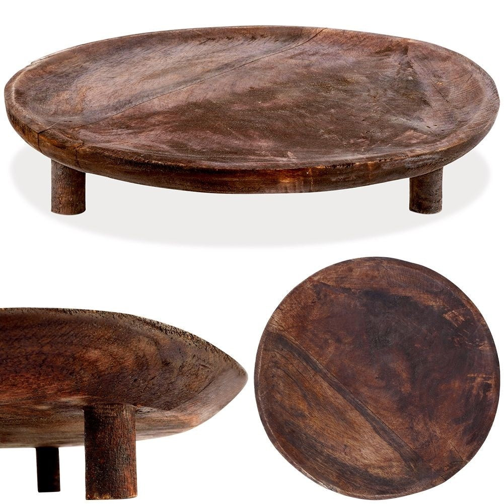 Round Mango Wood Cutting Board for Cutting and Serving
