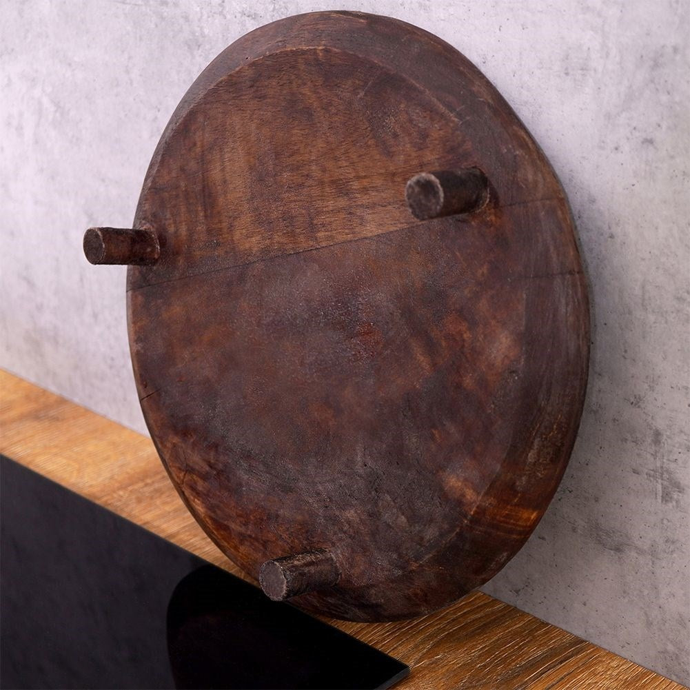 Round Mango Wood Cutting Board for Cutting and Serving