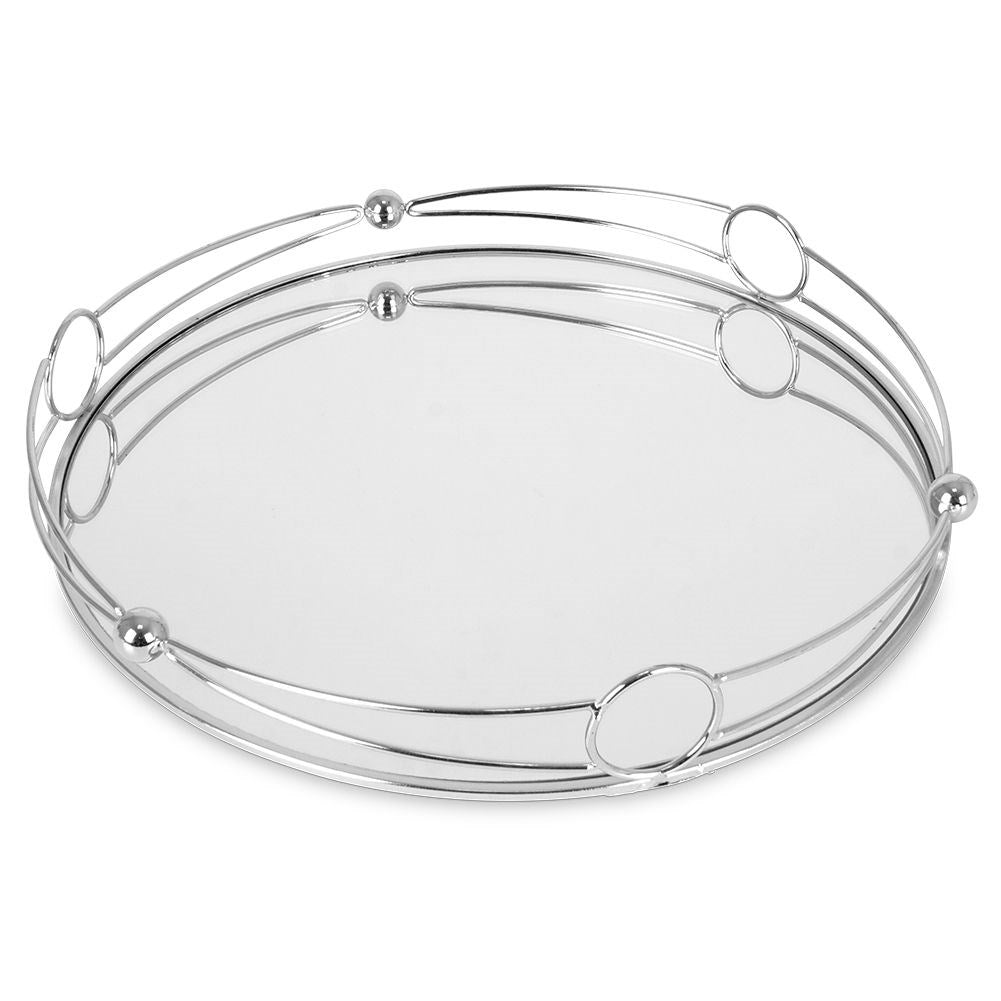 Round Mirror Tray for Candlesticks - 31 cm Diameter