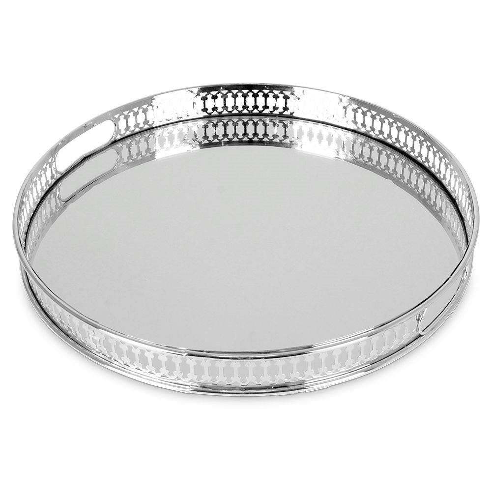 Round Mirror Tray for Light - 30 cm in Diameter