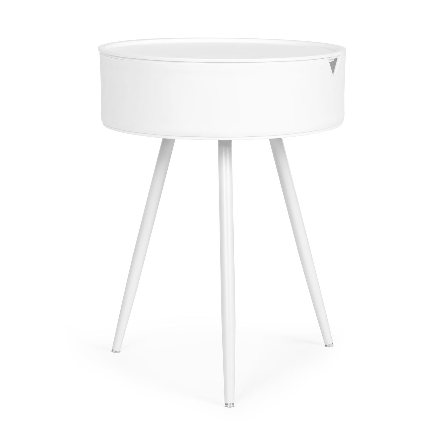 Round Nightstand with Removable Plastic Top - ModernHome
