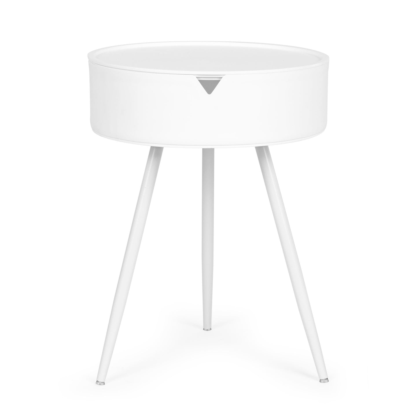 Round Nightstand with Removable Plastic Top - ModernHome