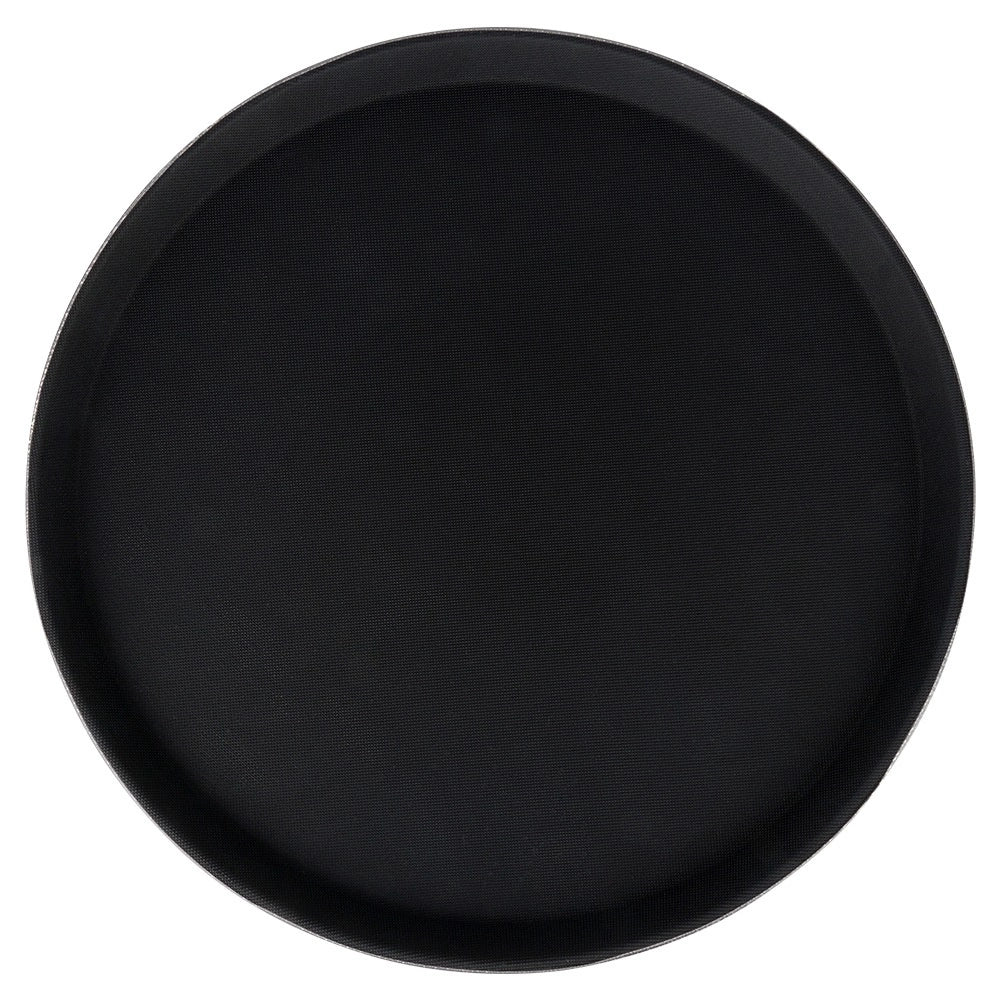 Round Non-Slip Waiter's Tray, Black, 40 cm
