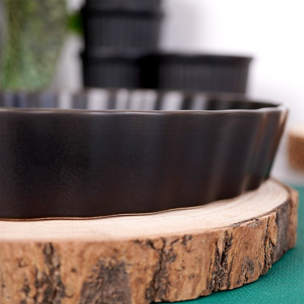 Round Porcelain Cake form 25 cm - Elegant Black