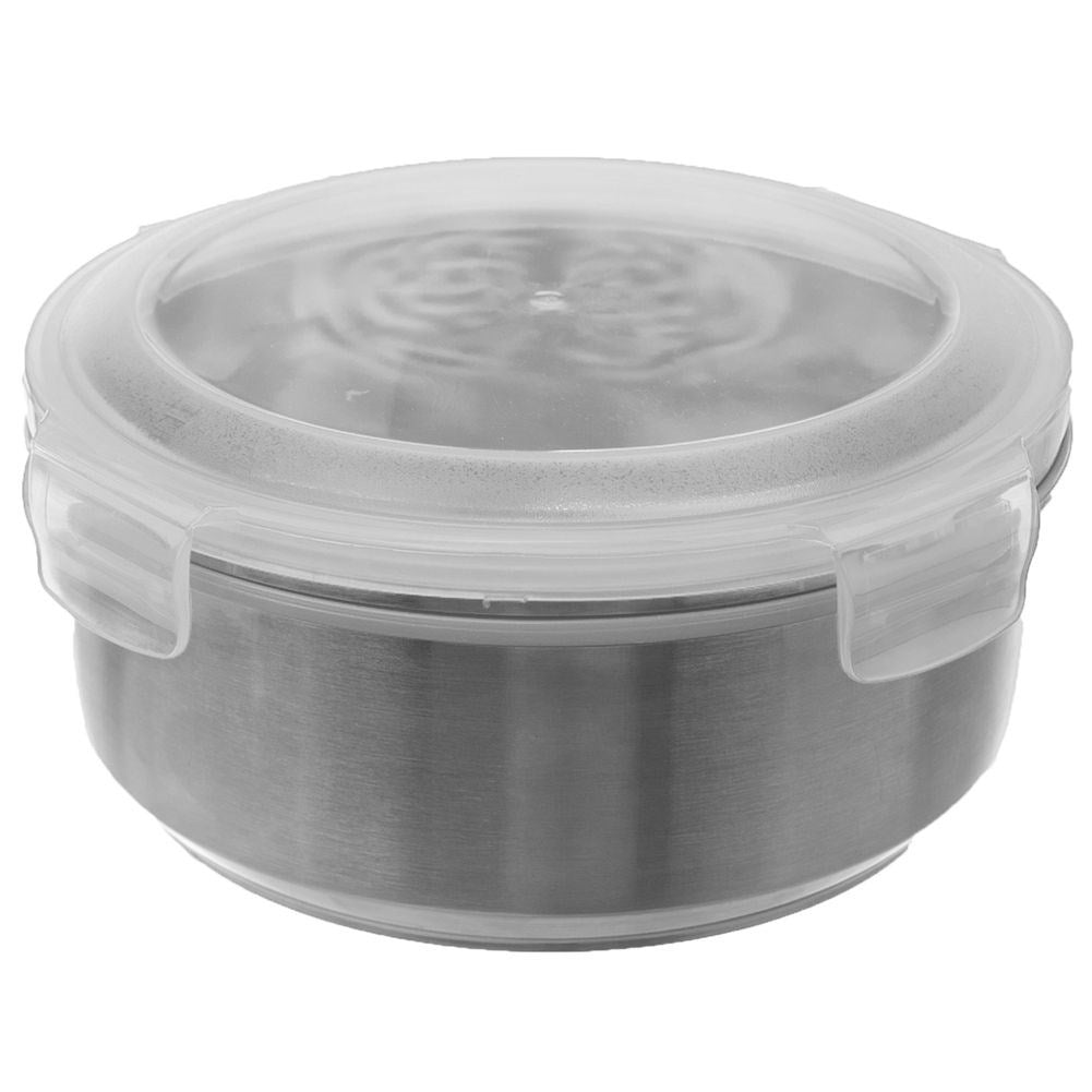 Round Stainless Steel Lunch Box with Sealing Lid