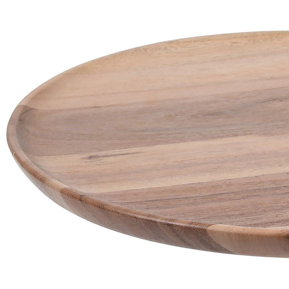 Round acacia tray – elegant underlay for decorations