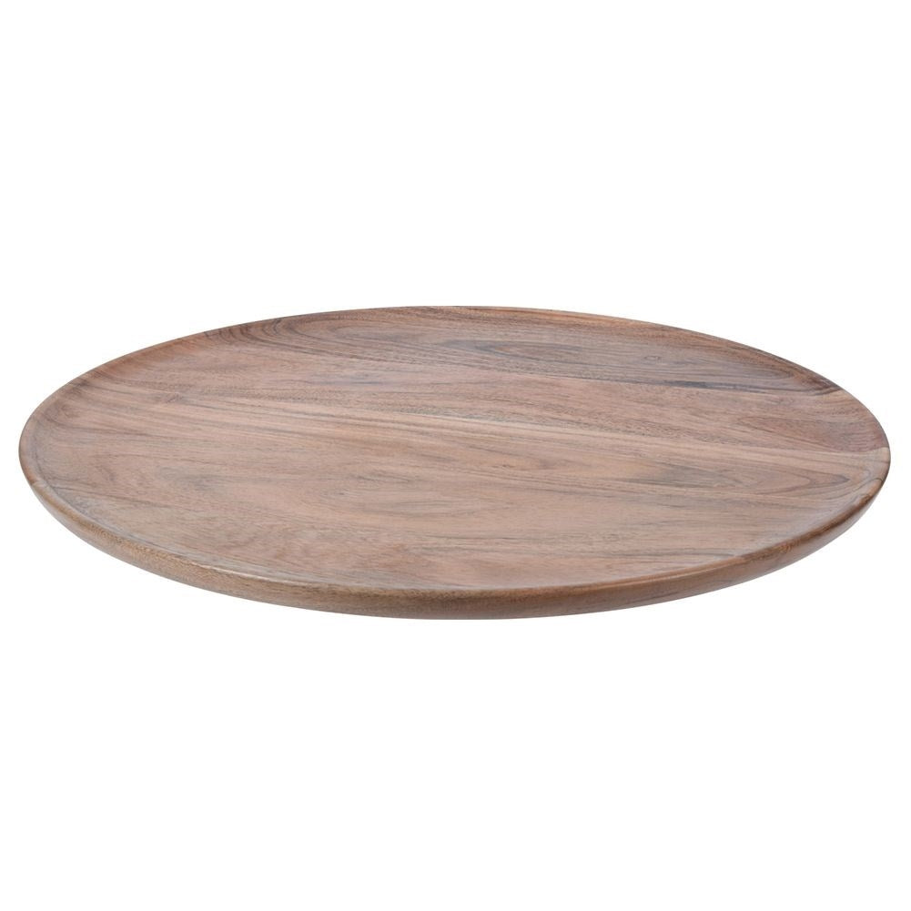 Round acacia tray - stylish decoration and light base