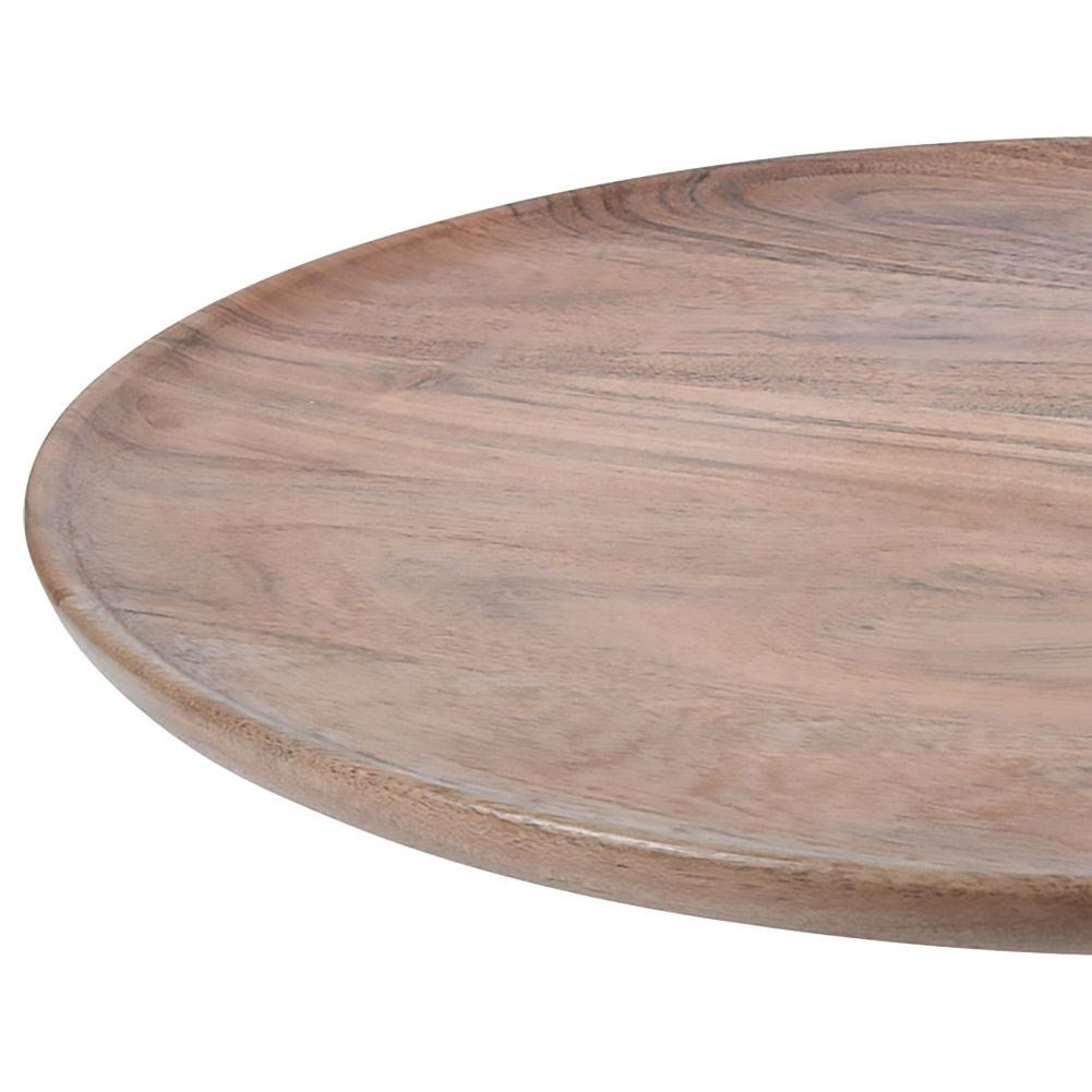Round acacia tray - stylish decoration and light base