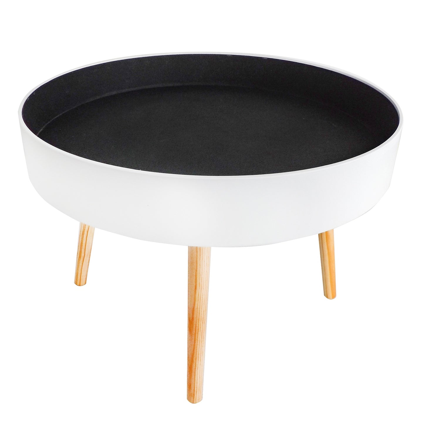 Round coffee table with storage, 60 cm
