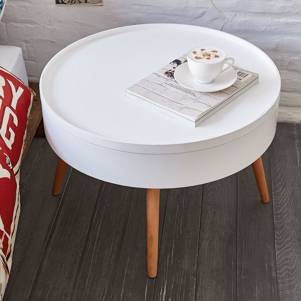 Round coffee table with storage, 60 cm