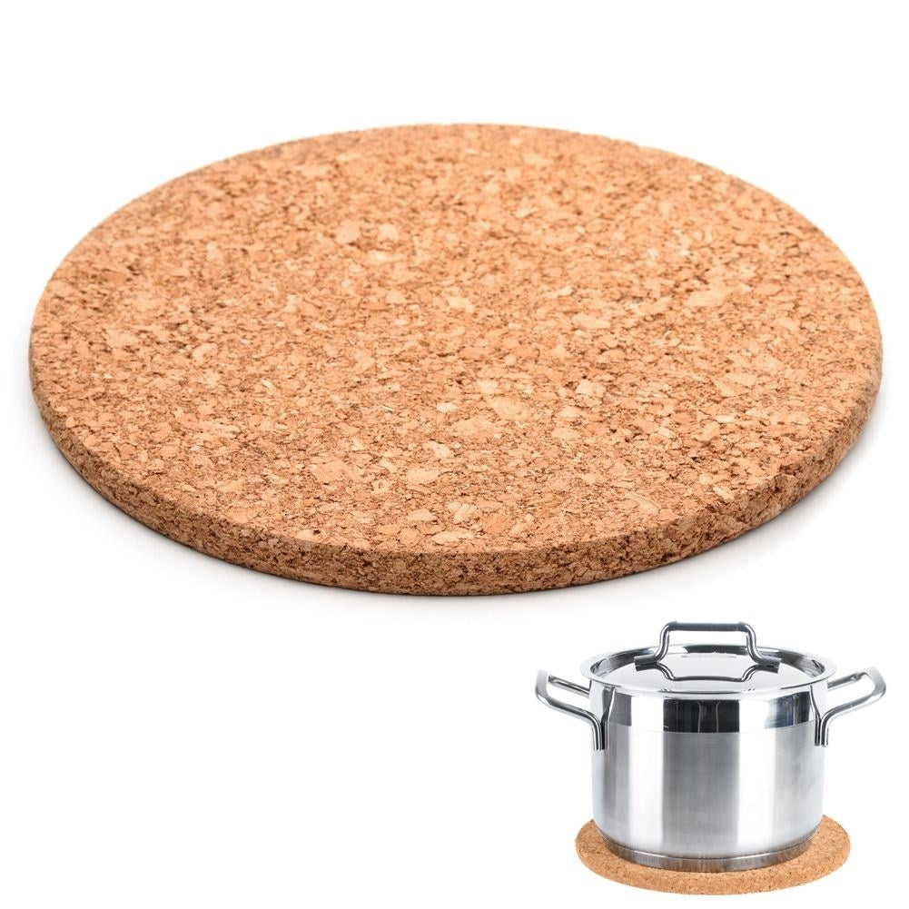 Round cork mat with excellent heat insulating properties