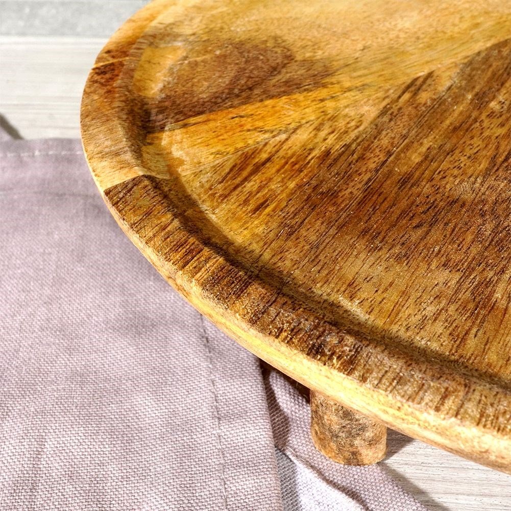 Round cutting board in mango wood | Perfect for serving
