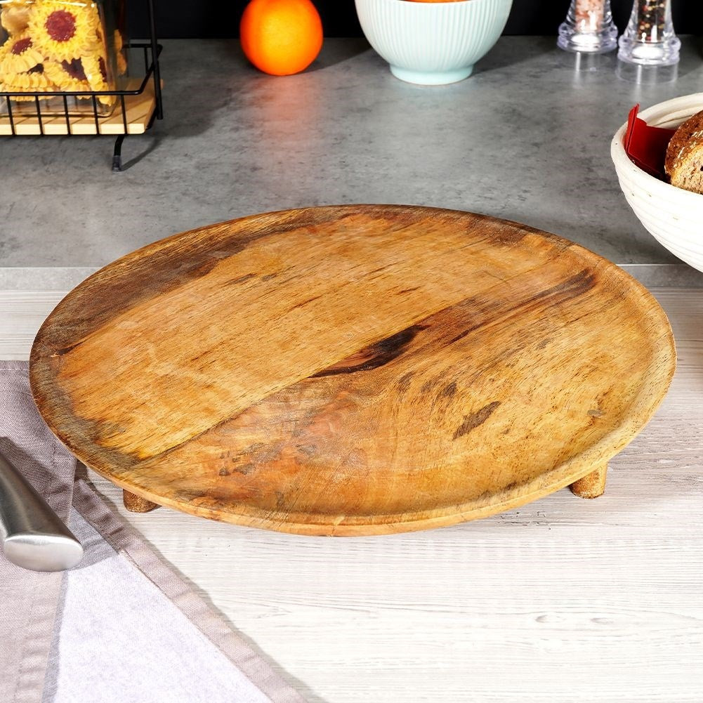 Round cutting board in mango wood | Perfect for serving