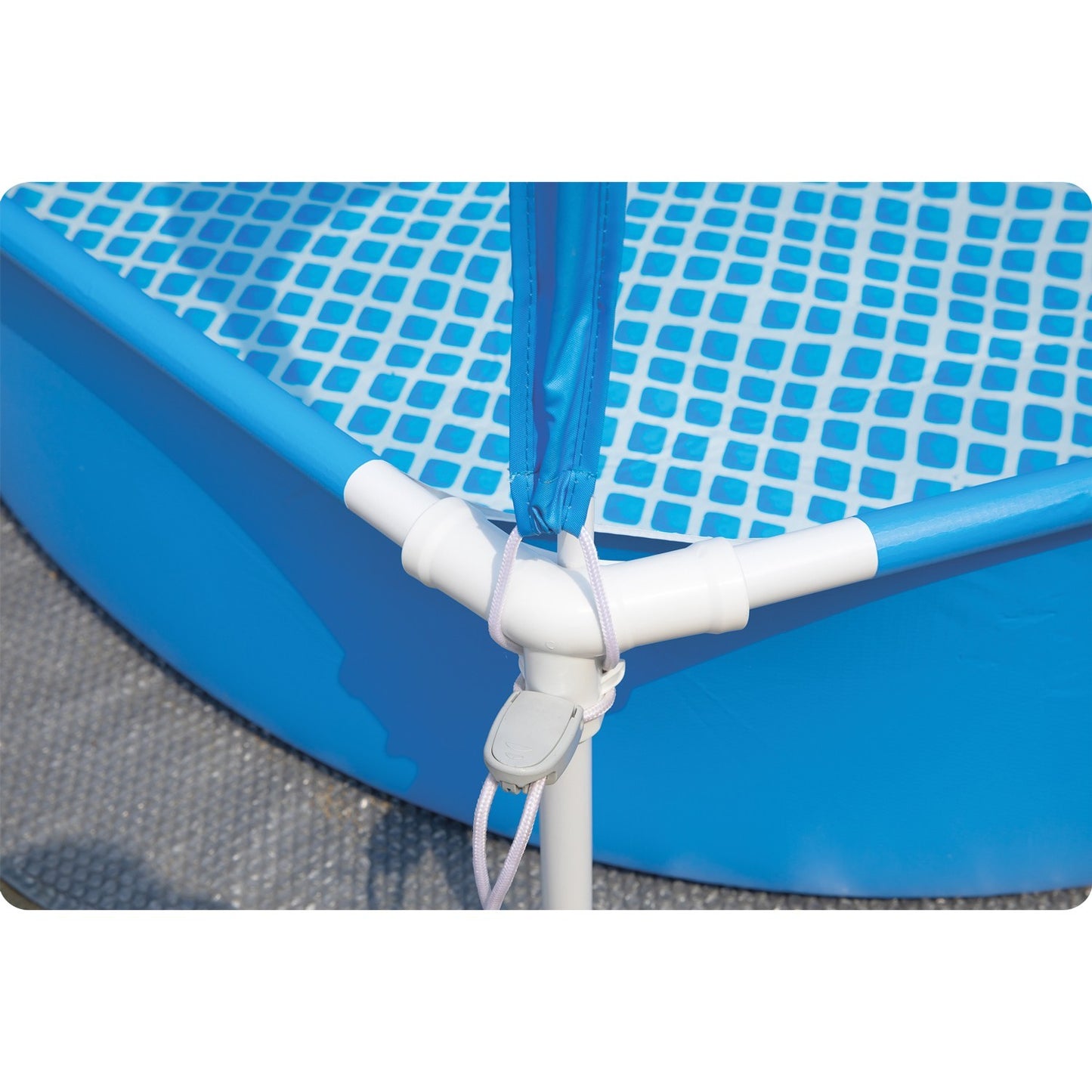 Round frame children's paddling pool with canopy 183x38 cm INTEX 28209