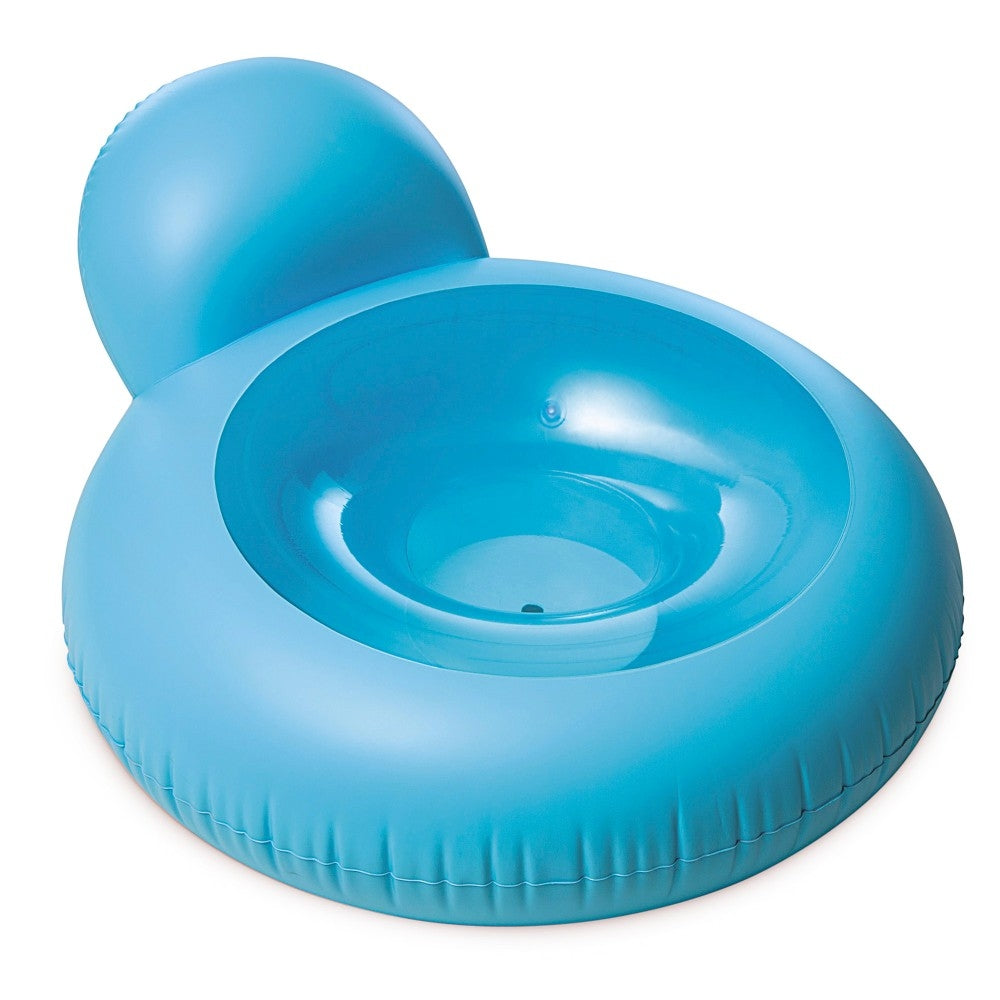 Round inflatable swimming lounger mattress, blue Intex 58889
