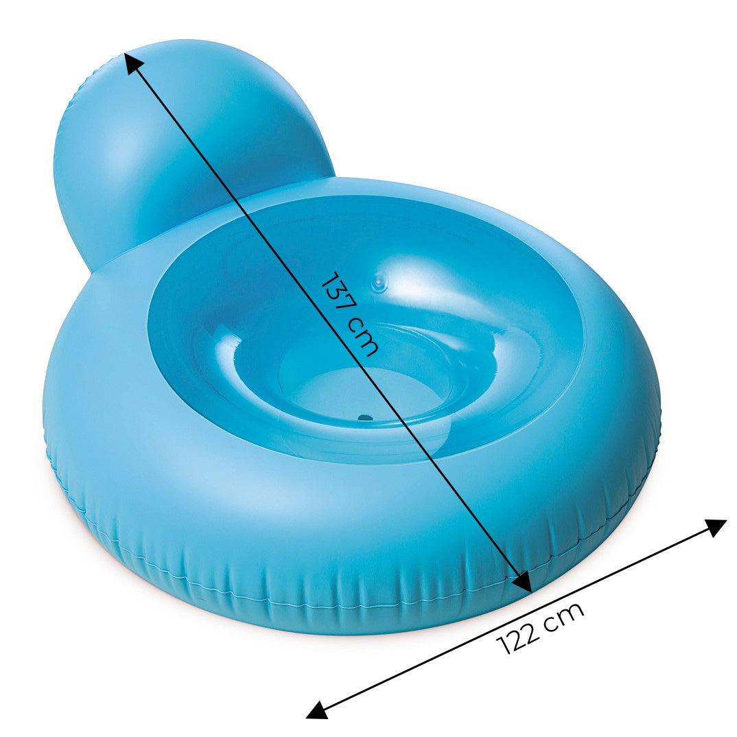 Round inflatable swimming lounger mattress, blue Intex 58889