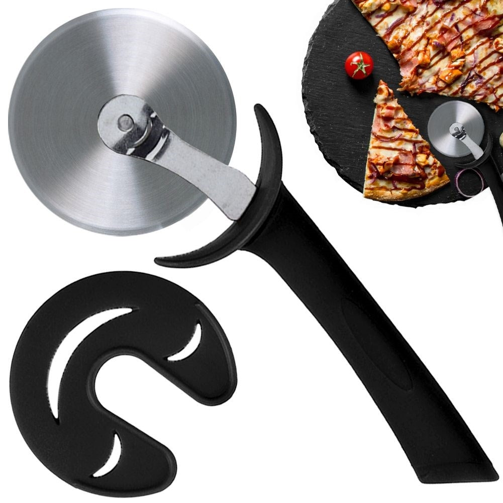 Round pizza cutter with stainless steel blade