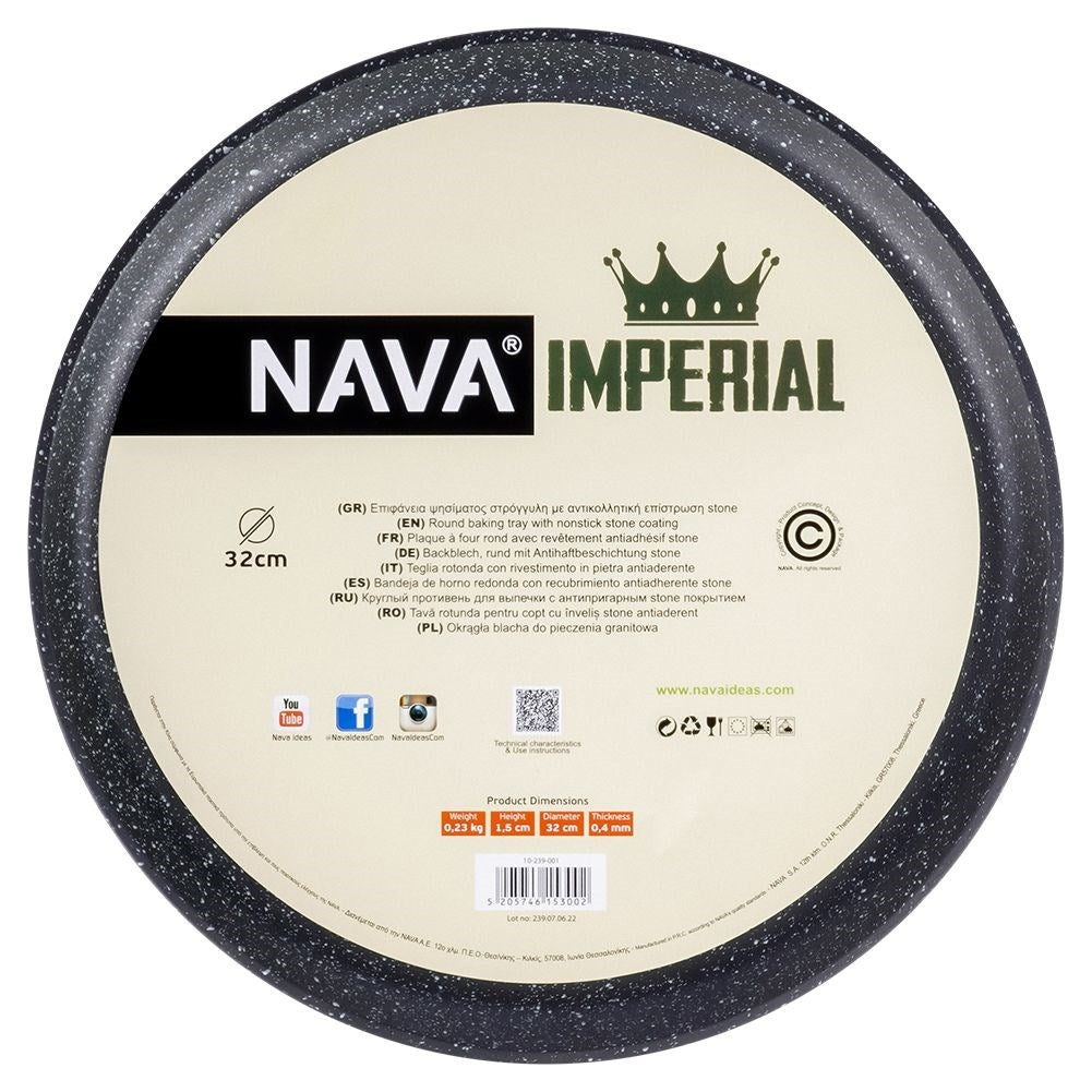 Round pizza plate 32.5 cm with non-stick granite coating