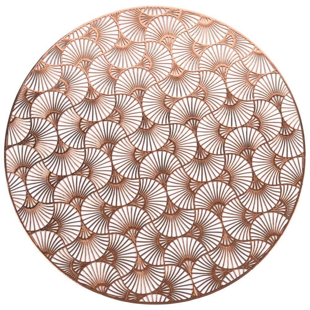 Round placemat in copper color - elegant and modern