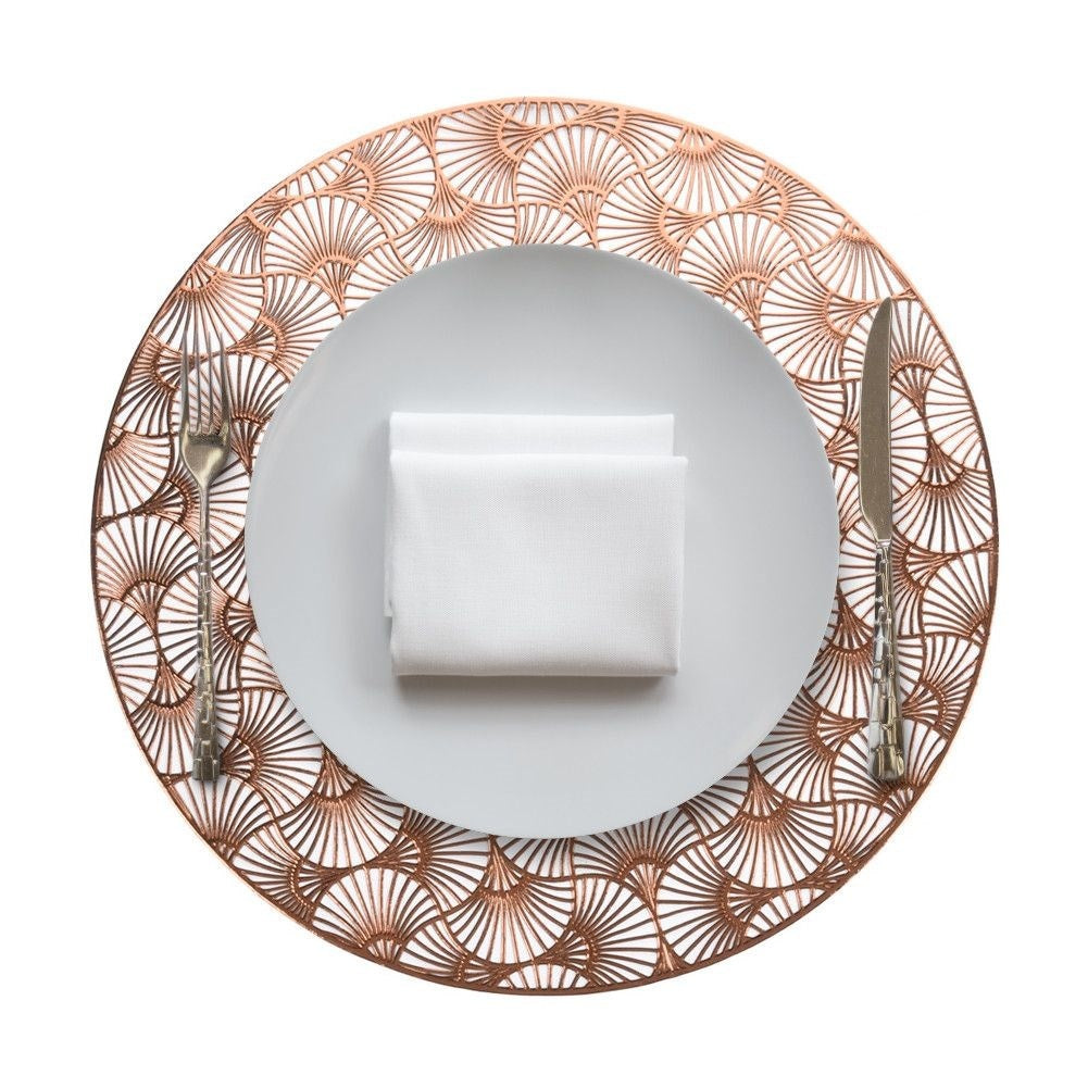 Round placemat in copper color - elegant and modern