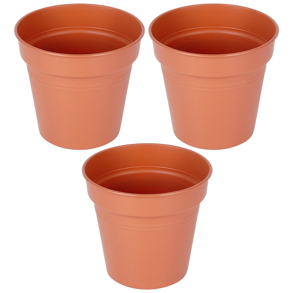 Round plastic garden pot 13 cm 3 pcs.