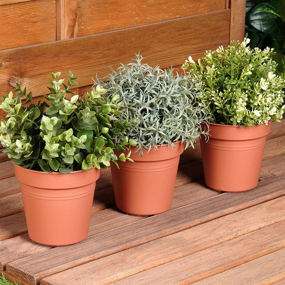 Round plastic garden pot 13 cm 3 pcs.