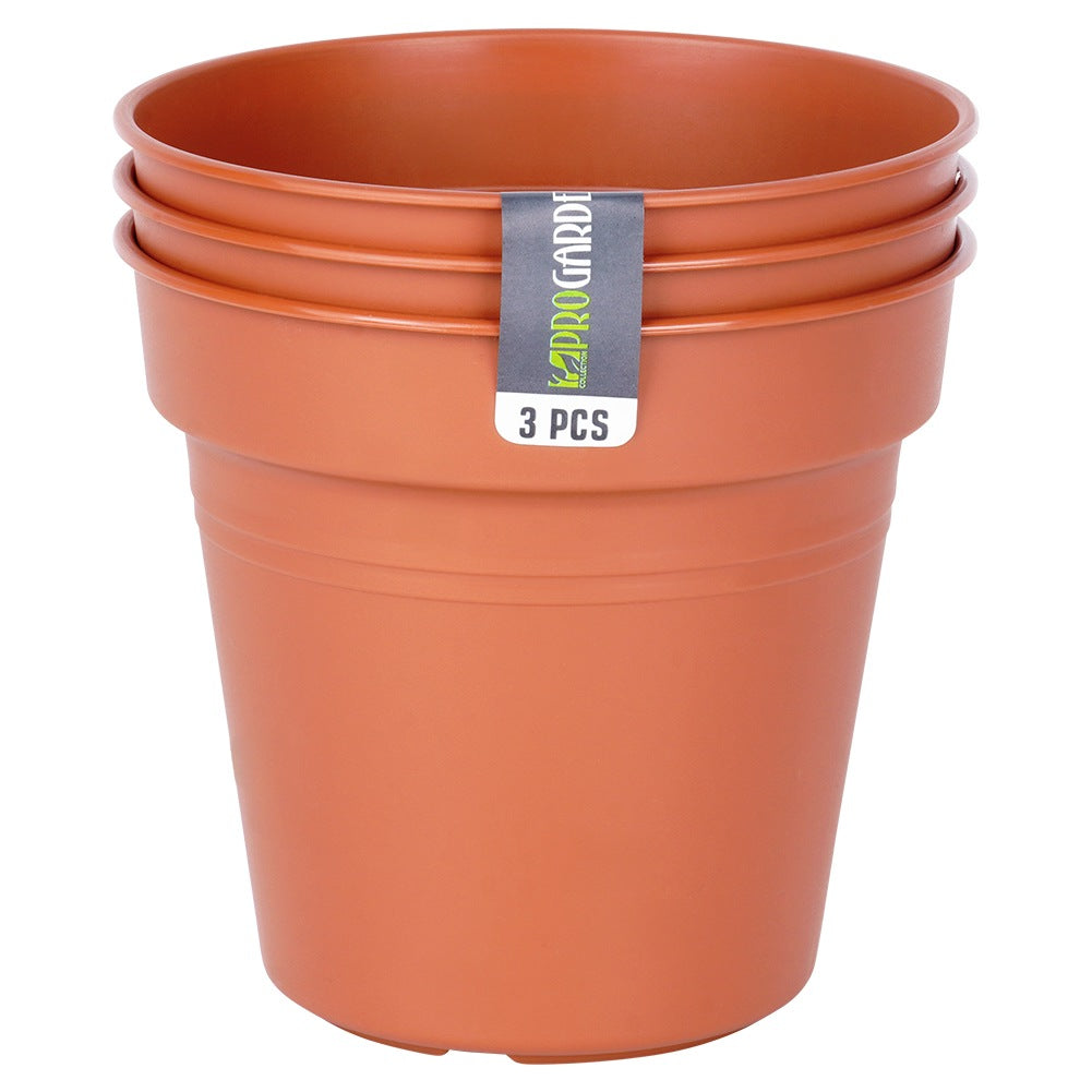 Round plastic garden pot 13 cm 3 pcs.