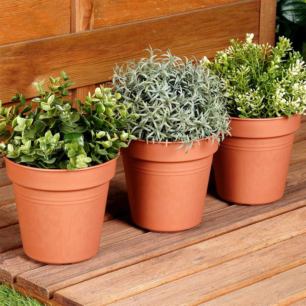 Round plastic garden pot 15 cm 3 pcs.