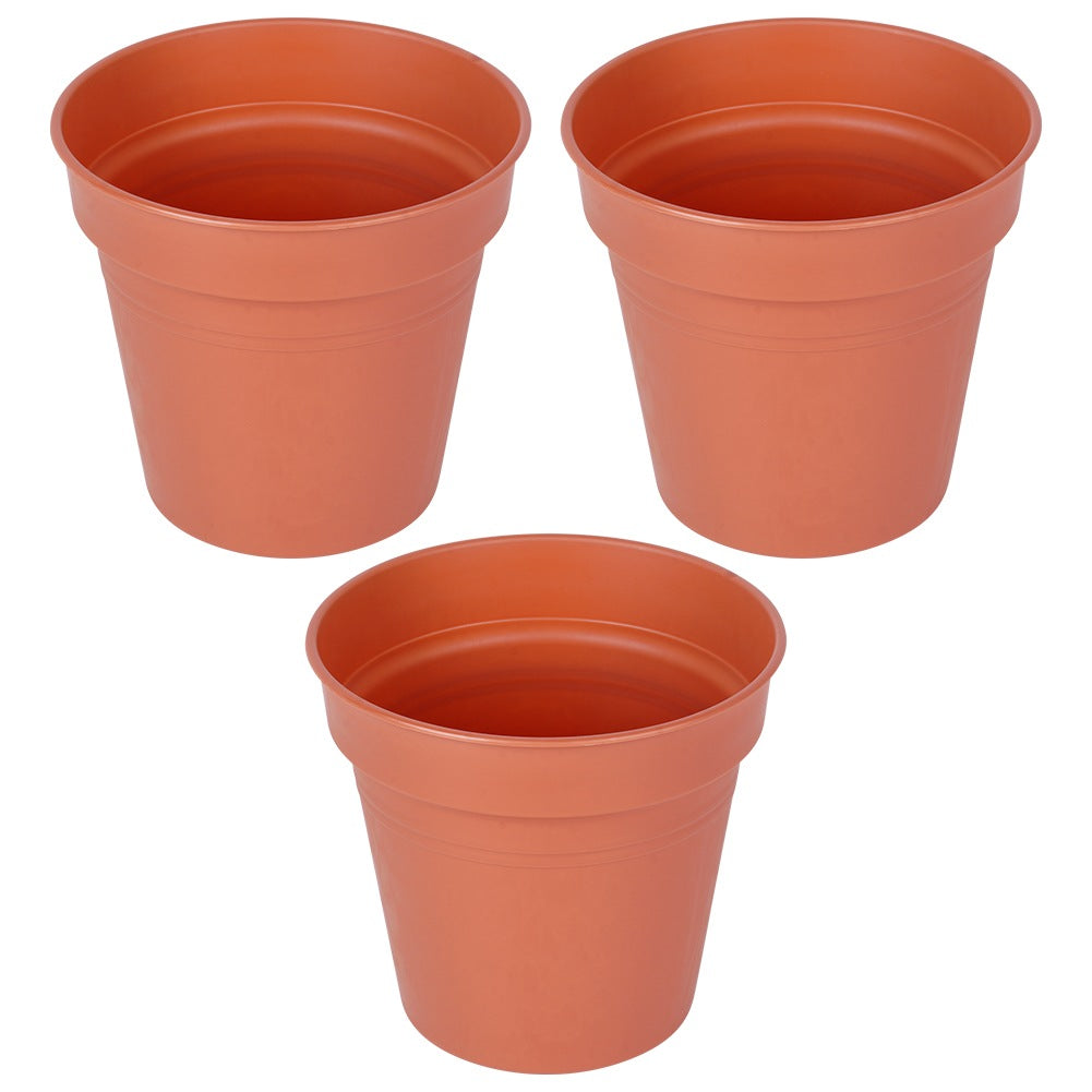 Round plastic garden pot 15 cm 3 pcs.