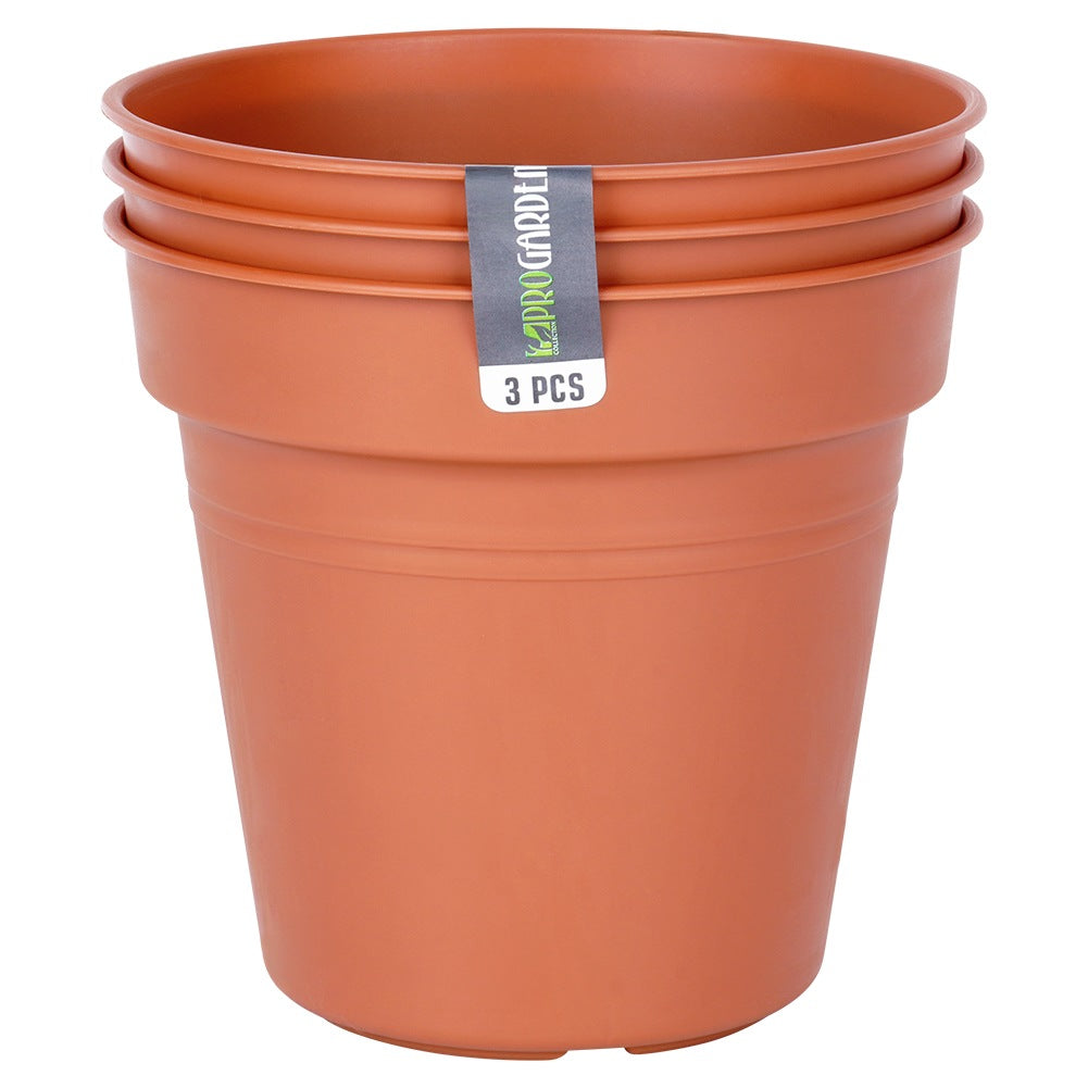 Round plastic garden pot 15 cm 3 pcs.