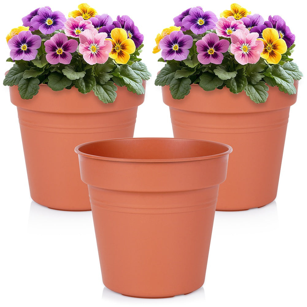 Round plastic garden pot 17 cm 3 pcs.