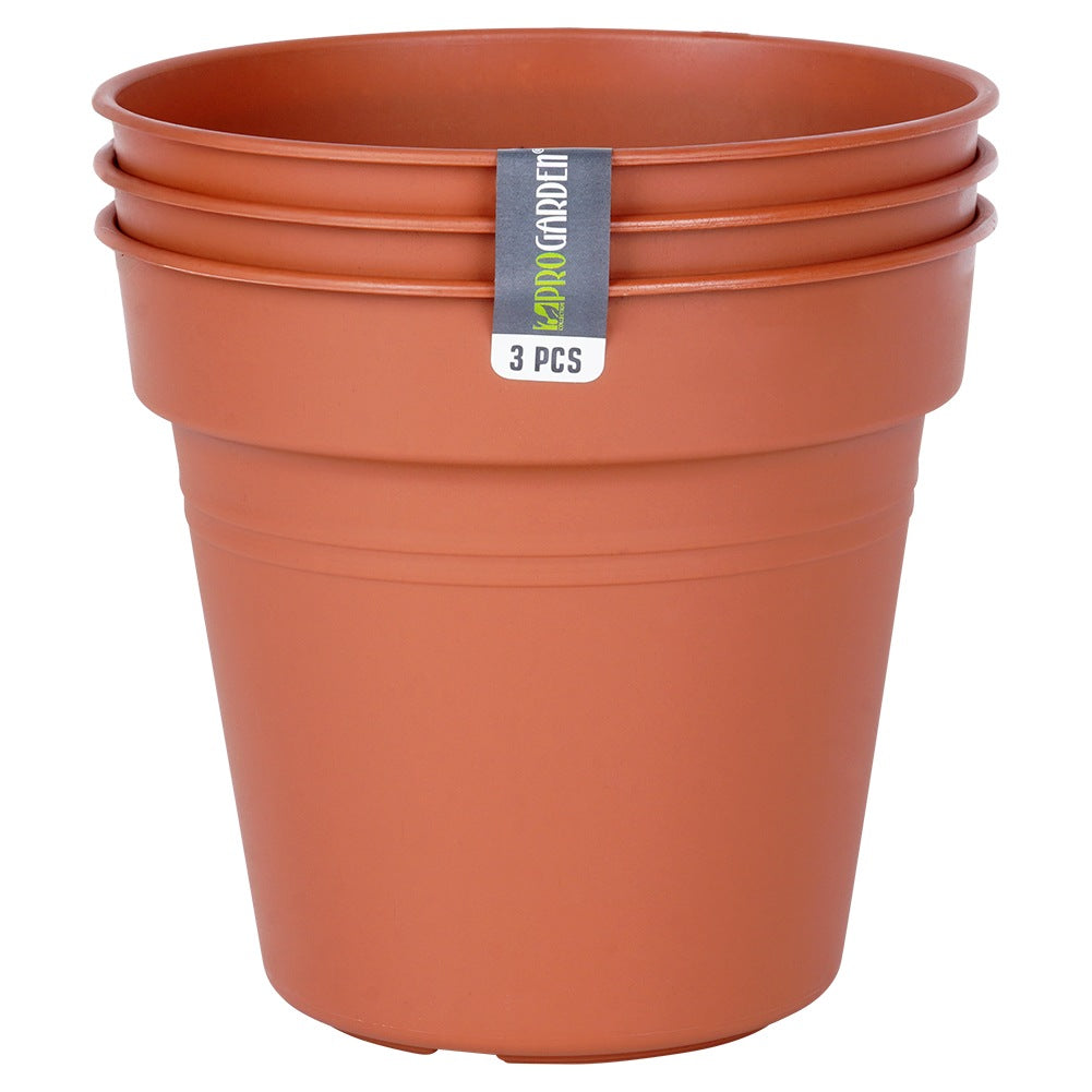Round plastic garden pot 17 cm 3 pcs.