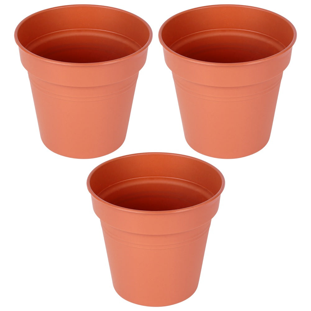 Round plastic garden pot 17 cm 3 pcs.