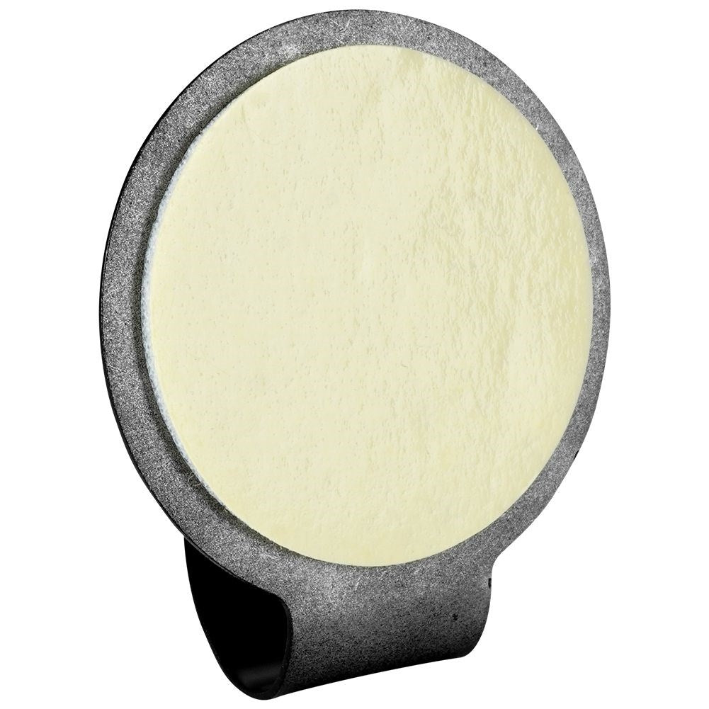 Round self-adhesive hooks in black matt stainless steel