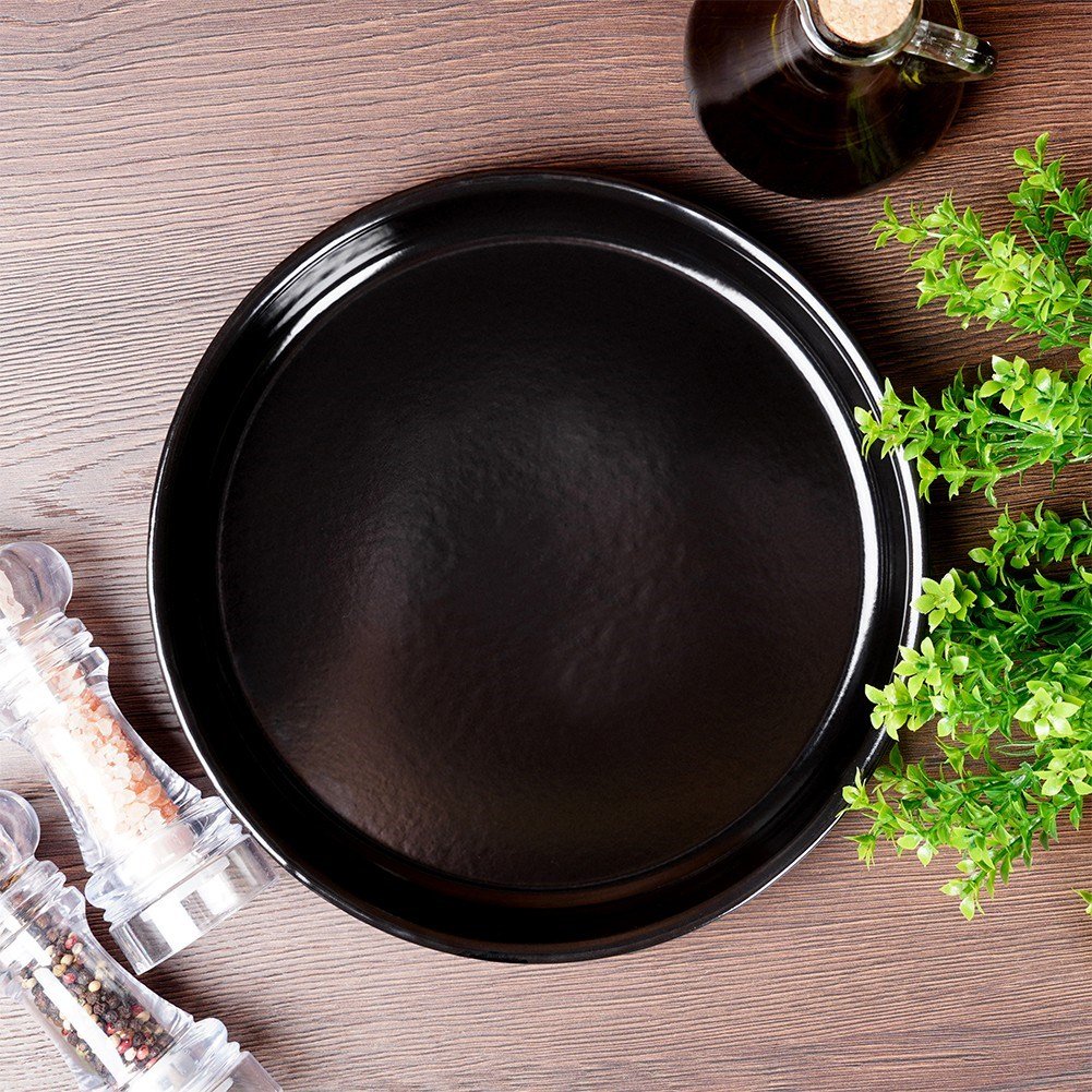 Round steel grill plate with non-stick for grill and oven