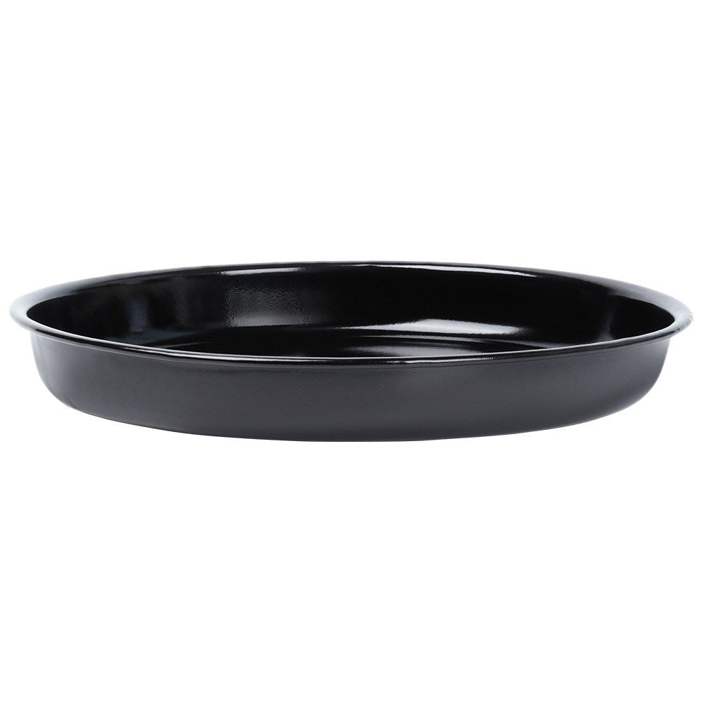 Round steel grill plate with non-stick for grill and oven