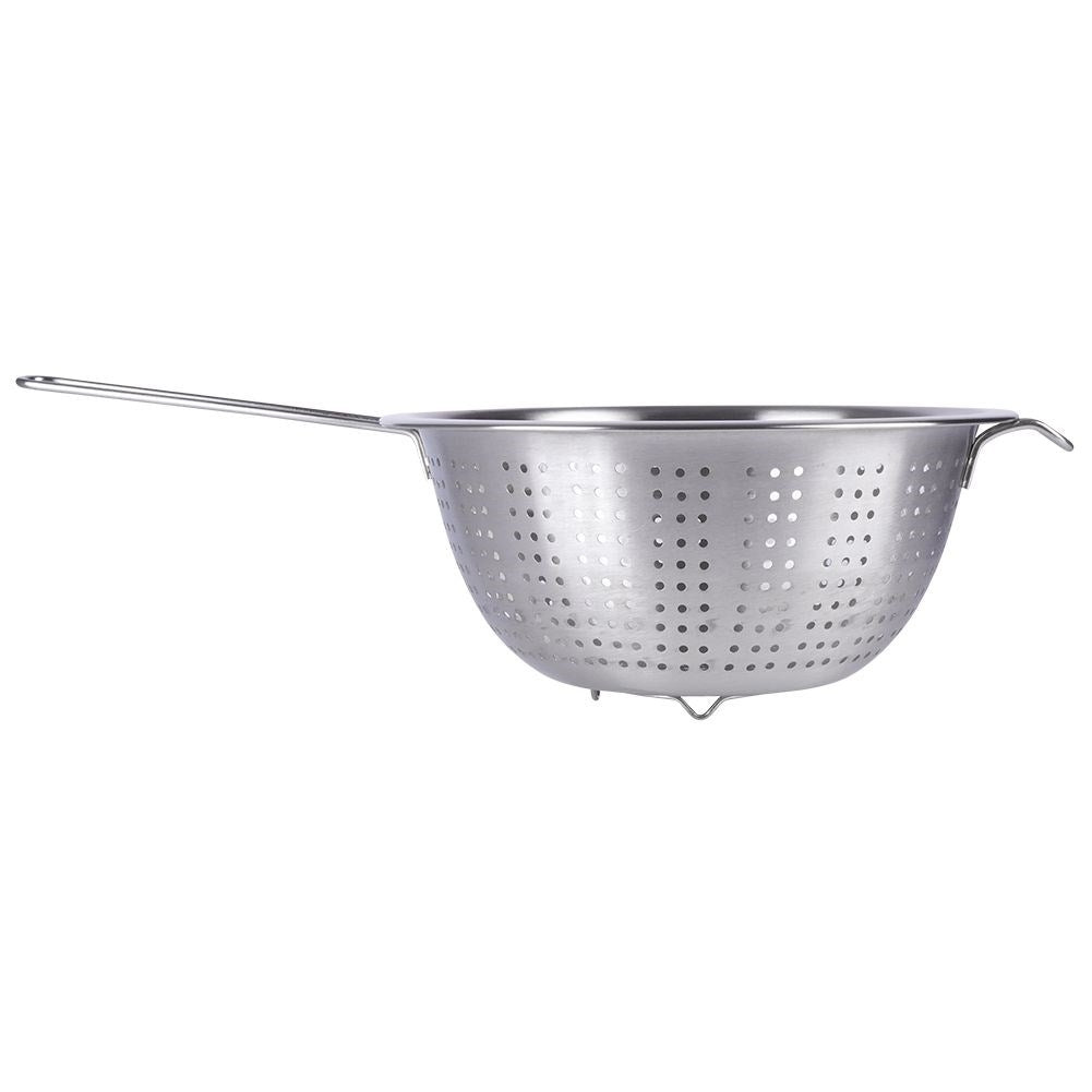Round strainer with stainless steel handle, dishwasher safe
