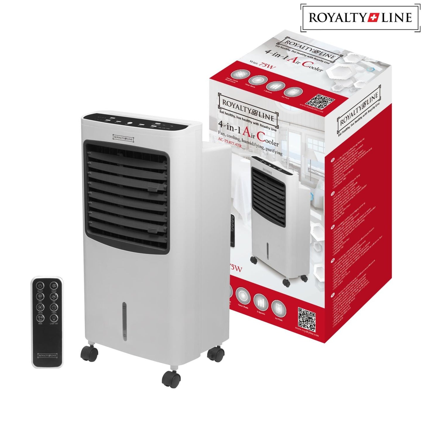 Royalty Line 4-in-1 Cooler, Humidifier, Fan & Air Purifier