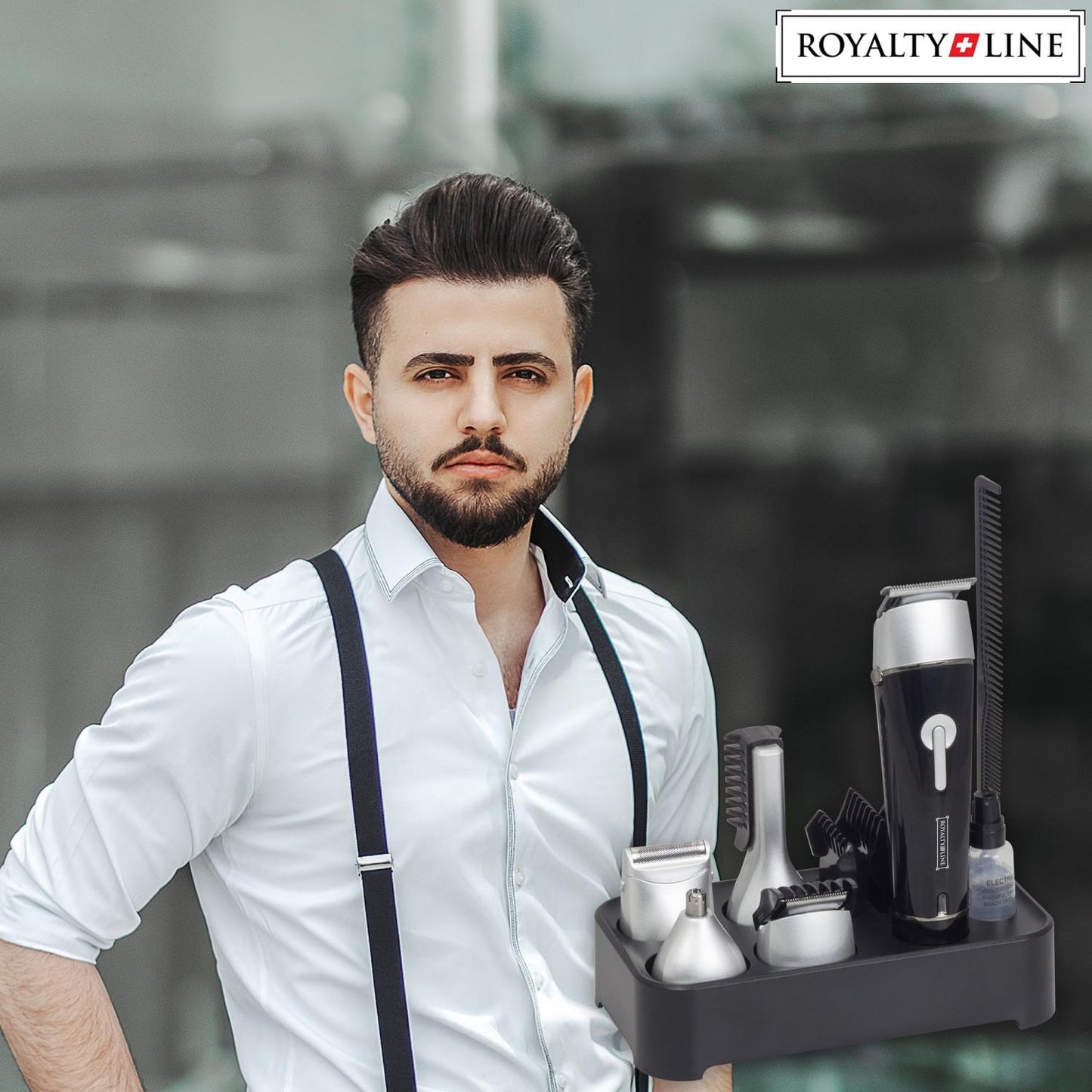 Royalty Line 5-in-1 Waterproof Hair Trimmer and Grooming Kit