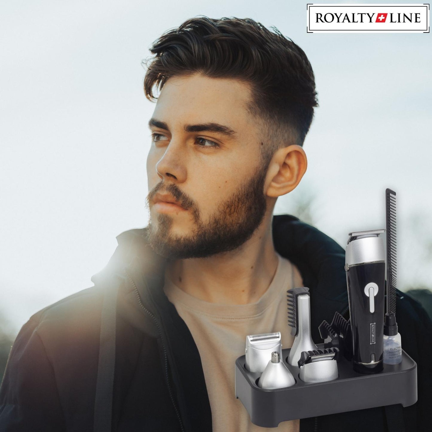 Royalty Line 5-in-1 Waterproof Hair Trimmer and Grooming Kit