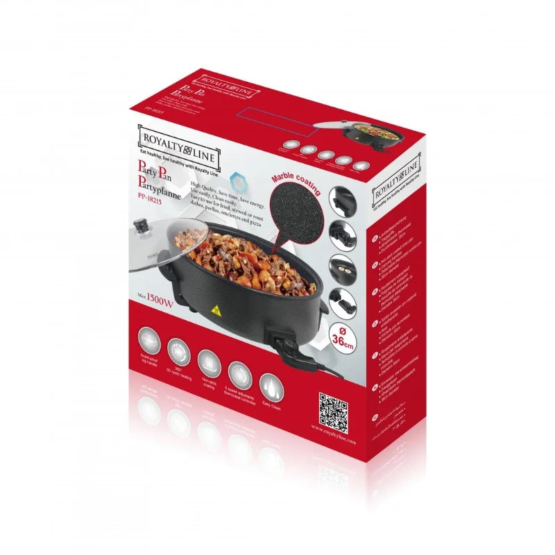 Royalty Line PP-18215: 1500W Party Pan - 36cm