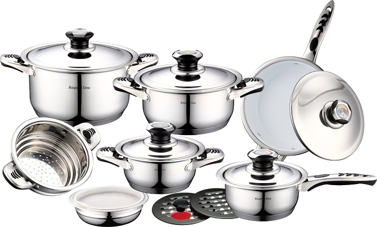 Royalty Line RL-16B; Inox Cookware Set 16pcs?