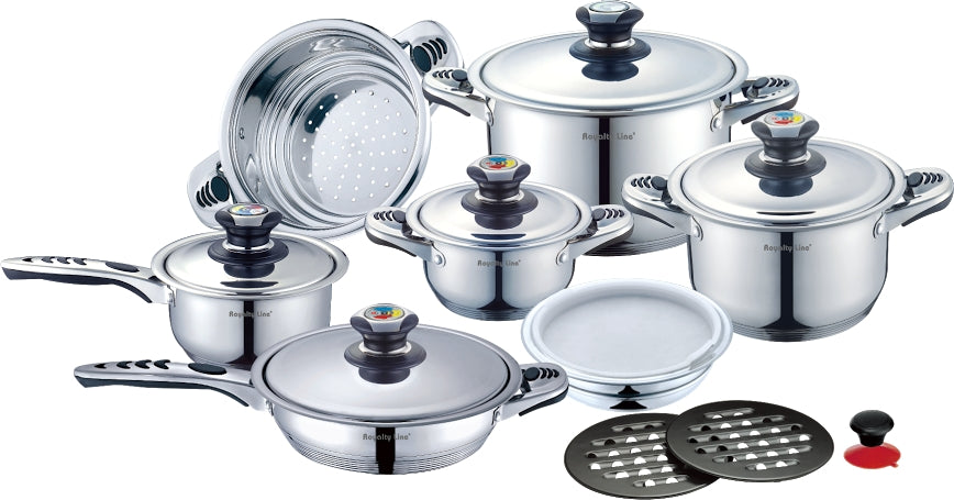 Royalty Line RL-16B; Inox Cookware Set 16pcs?